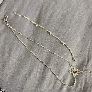 Elegant Silver Necklace and Bracelet Set